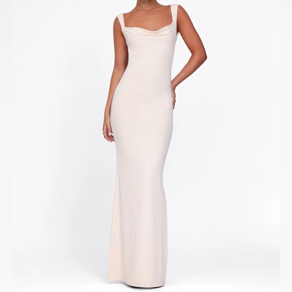 Tiger Mist Cream Maxi Dress